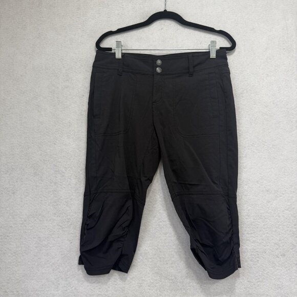 prAna Pants Womens 4 Stretch Capri Cropped Hiking Outdoor Drawstring W41180432 - Picture 1 of 14